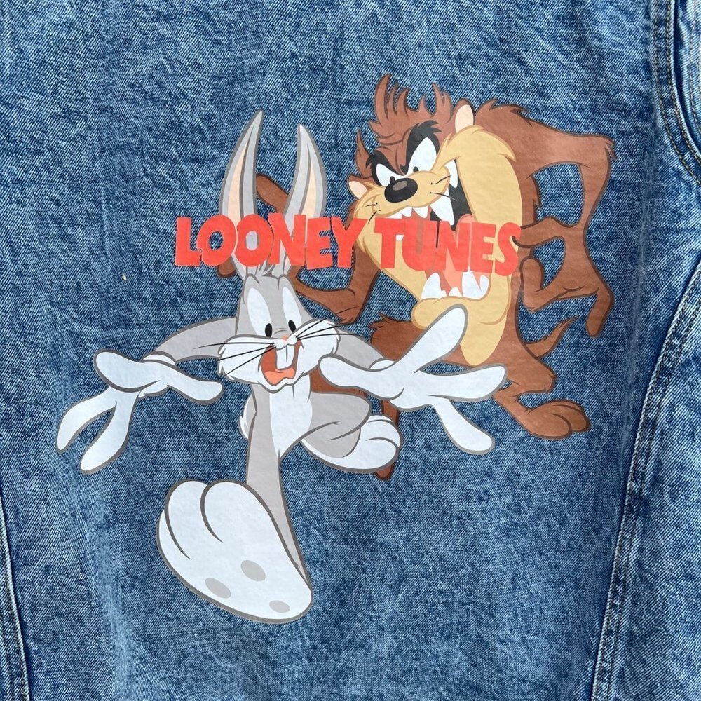 Men’s Members Only Looney Tunes Denim Jacket Sz M - Picture 6 of 6